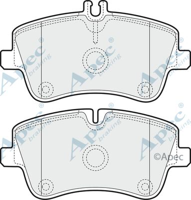 APEC BRAKING Piduriklotsi komplekt,ketaspidur PAD1166